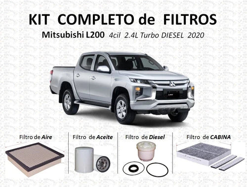 Mitsubishi L200 2020 2.4l Diesel - Kit Completo De Filtros