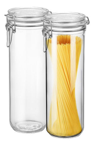 6 Frascos Botes Especieros Grande Vidrio Hermético Spaghetti