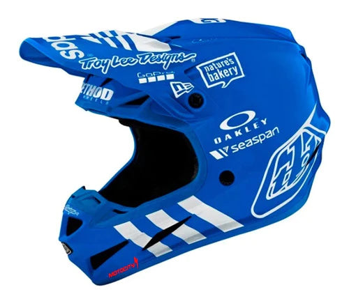 Casco Motocross Enduro Troy Lee Composite Team Se4 Azul