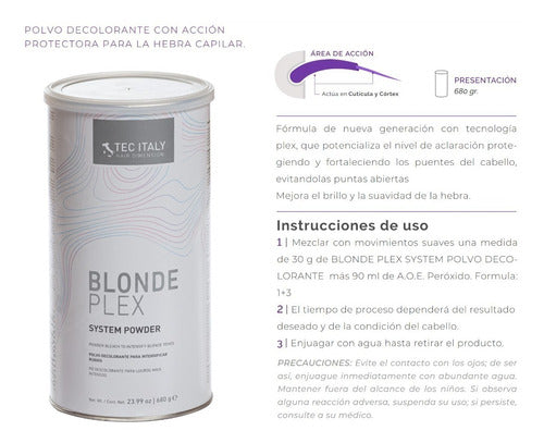 Blonde Plex Polvo Decolorante Tec Italy 680 G