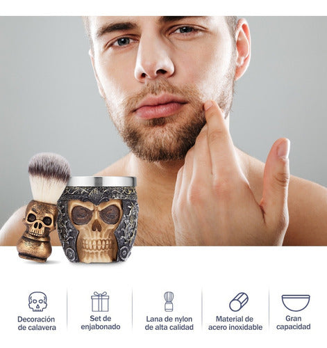 Kit Para Barba Brochas De Afeitar Esqueleto Para Los Hombres