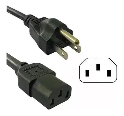 10 Piezas De Cable De Poder Pc Monitor Cpu...  Cal 18 1.5mt