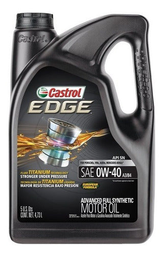 Aceite Castrol Edge 0w40 100% Sintetico 4.73l