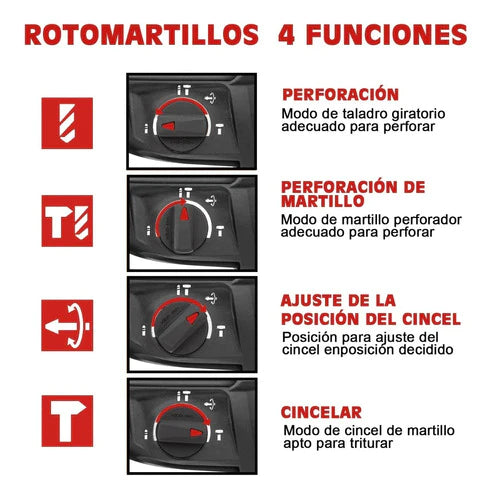 Rotomartillo Cincelador Perforador Sds Teeno Pro920 De 800w