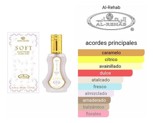 Soft Spray 35 Ml Perfume Árabe Al Rehab