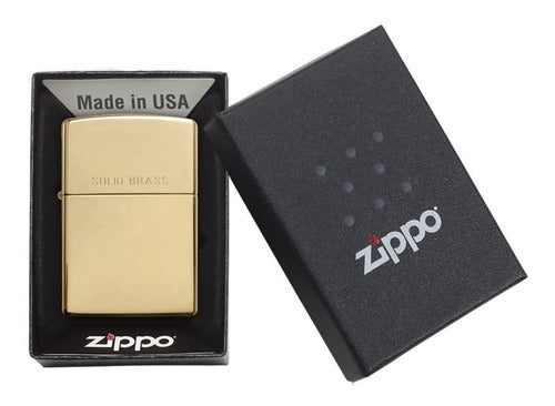 Encendedor Zippo Dorado Brillante Solid Brass