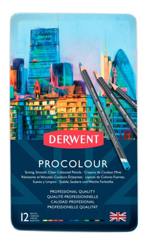 Estuche Con 12 Lápices De Colores Procolour Derwent Premium