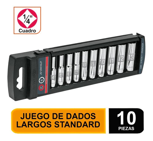 Juego De 10 Dados Largos, Cuadro 1/4 , Standard   14167