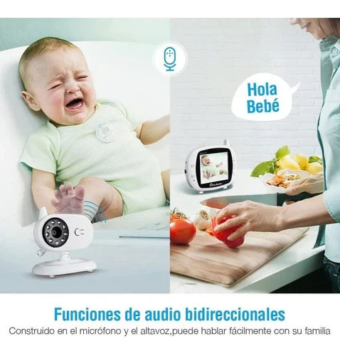 Monitor De Bebé Inalámbrico Pantalla Audio Y Visión Nocturna