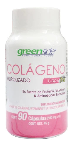(3 Pzas) Colageno Hidrolizado (90 Caps) Greenside