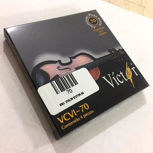 Cuerdas Para Violin Aluminio/plata Acero Marca Victor Mod 70