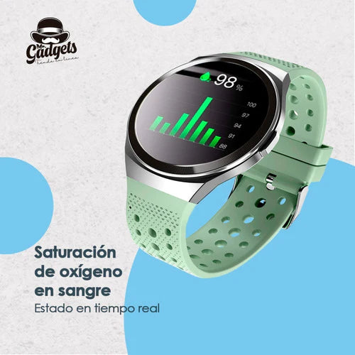 Reloj Inteligente Smart Watch Redondo Para Ios Android Ip68