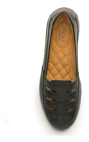 Calzado Zapato Dama Mujer Flexi 29101 Mocasin Negro Confort