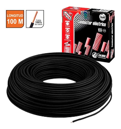 Cable Calibre 14 Thw-ls / Thhw-ls 100 M Negro Iusa
