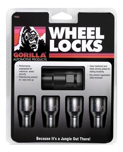 4 Birlos Seguridad Rines Gorilla Hex Socket Vw Golf 14x1.5mm