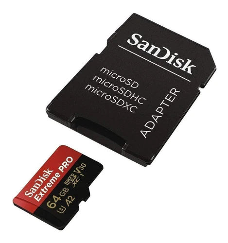 Memoria Micro Sd 64gb Sandisk Extreme Pro Graba 4k Drone