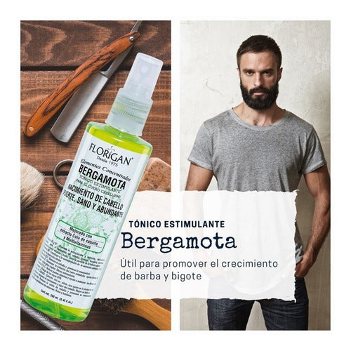 Bergamota Kit Shampoo, Acondicionador Gel Y Tónico Florigan