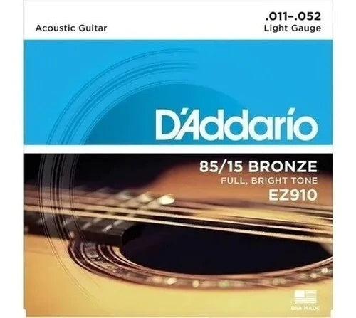 Daddario Ez-910 Cuerdas Para Guitarra De Bronze 11-52