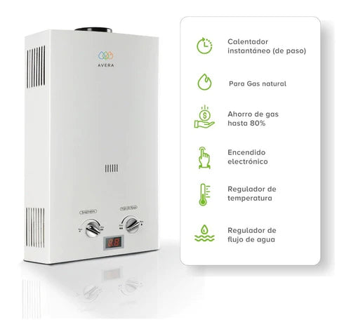 Boiler Calentador De Paso 6 Lts X Min Instantaneo Avera C6l