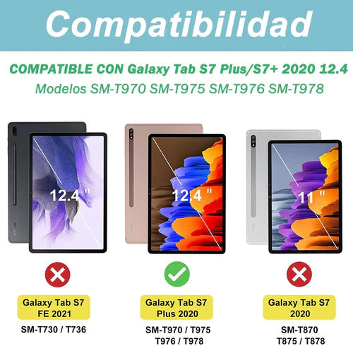 Funda Para Galaxy Tab S7 Plus 12.4 2020 T970 T975 T976 T978