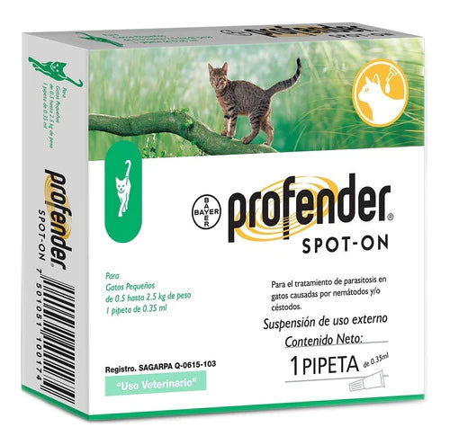 Profender Cat Chico 0.35ml (verde) 0.5 A 2.5 Kg Bayer
