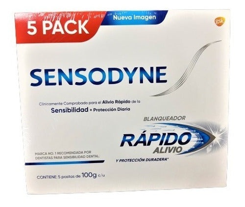 Pasta Dental Sensodyne Rapido Alivio Pack (5pz) De 100g C/u