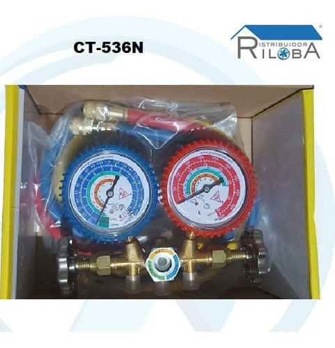 Juego Manómetros Refrigeración Para R12, R22, R404 Y R134