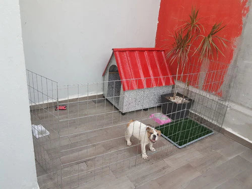Jaula Casa Corral Para Perro 75cm Alto 8 Paneles