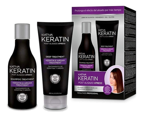 Kativa Keratin Post Alisado Xpress · Shampoo Y Tratamiento