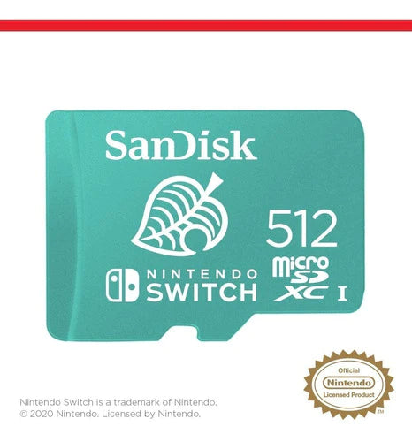 Memoria Micro Sd Xc 512gb Sandisk Nintendo Switch Oficial