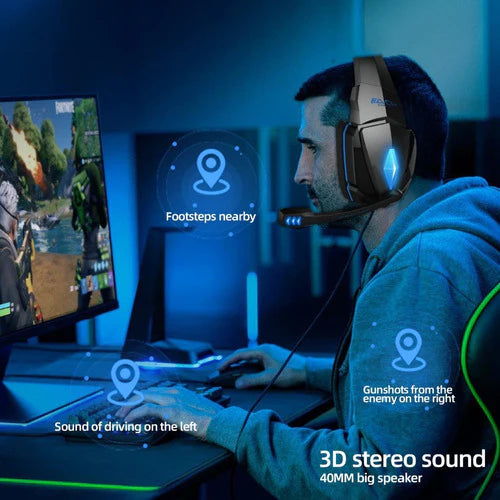 Audifonos Con Microfono Gamer Led Para Xbox One Pc Ps4