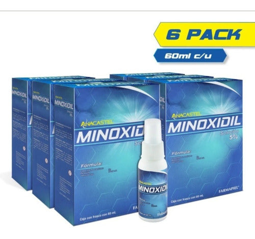 Minoxidil 5% Crecimiento De Cabello Solución Tópica 6 Meses