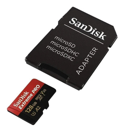 Sandisk Extreme Pro 128 Gb, Adaptador Usb Gratis
