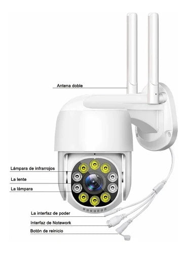 Camara Vigilancia 1080p Impermeable Exteriores Alarma