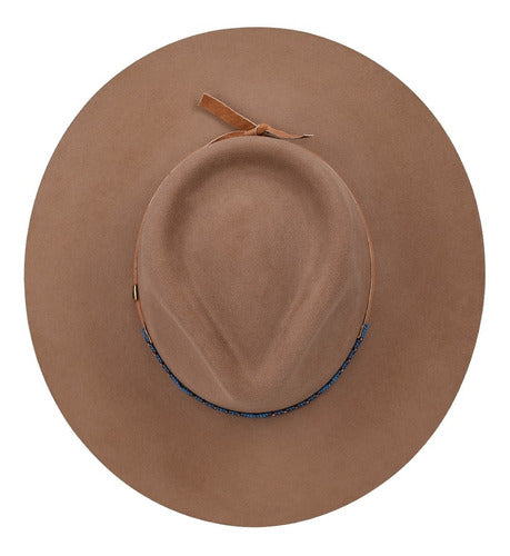 Sombrero Cuadra Unisex De Pelo Con Cintillo Marrón