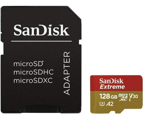 Memoria Micro Sd 128gb Sandisk Extreme Graba 4k Drone Go Pro