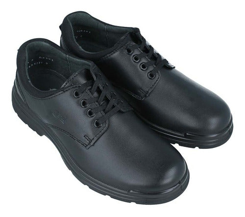 Zapato Escolar Mocasin Flexi De Piel Negro Talla (22.0-25.0)