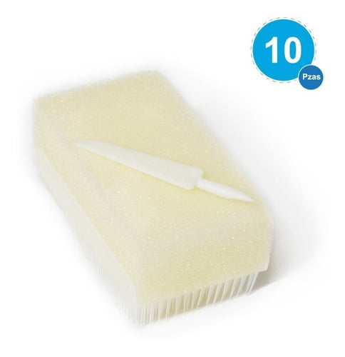 Cepillo Quirúrgico Con Esponja Y Limpia Uñas - 10 Piezas