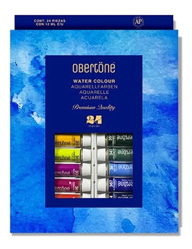 Set Acuarelas Obertöne Premium 24 Colores En Tubo De 12 Ml