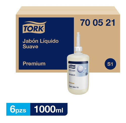 Tork Jabón Liquido Suave Premium 6 Envases / 1000 Ml