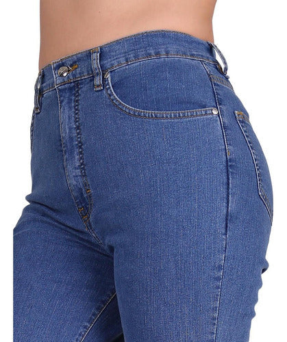 Jeans Basico Mujer Furor Azul 62104177 Mezclilla Stretch