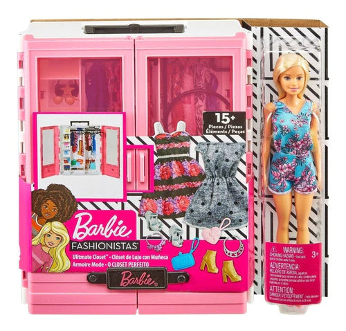 Set Juego Barbie Fashion & Beauty Closet De Lujo Con Muñeca