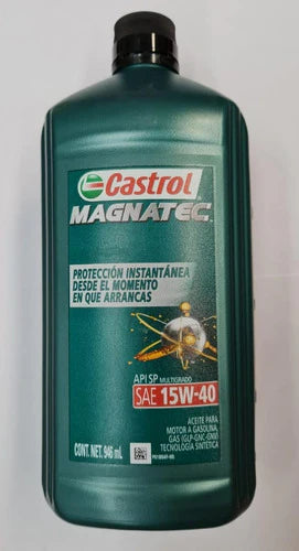 Aceite Motor 15w40 Magnatec 946ml Castrol Oficial 6 Piezas
