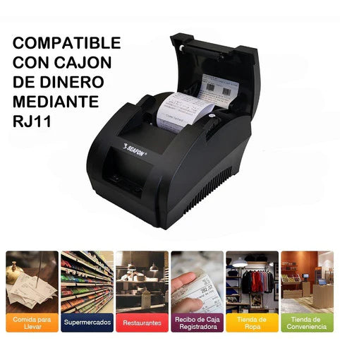 Kit Punto De Venta Lector Impresora Térmica Cajón Dinero