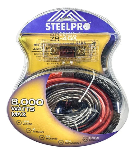 Steelpro - Kit Pro De Instalación Para Amplificador Calibre4