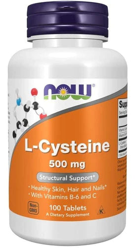 Now Foods L-cysteine L- Cisteina 500mg 100 Tabs Sfn