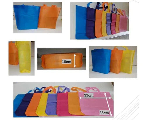 Bolsa Ecológica Reutilizable Colores 28x37x10 Cm (48 Pzs)