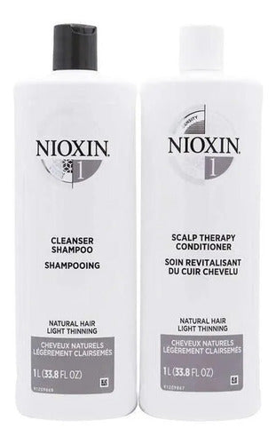 Nioxin 1 Duo Shampoo Y Acondicionador Sist 1  1 Litro C/u