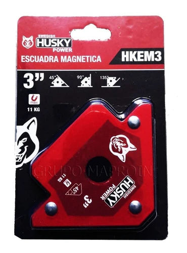 Escuadras Magnéticas Husky 3 In Industrial Pack De 4 Pzas.