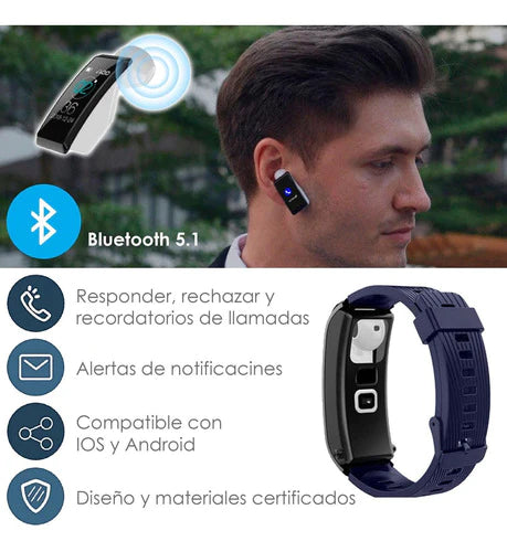 Reloj Smartwatch Vak S3 Manos Libres Bluetooth App Health Ip